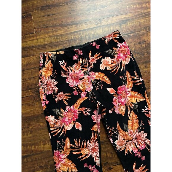 No Boundaries Size XL High Rise Floral Cord Flare Leg Jeans Whimsigoth Cottage - Picture 5 of 10